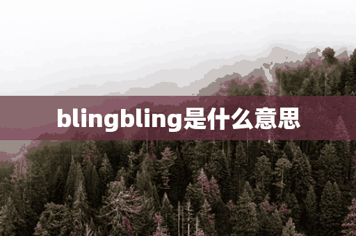 blingbling是什么意思